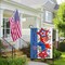 Welcome 4th of July Stars Small Decorative Garden Flag, Patriotic America Eucalyptus Leaves Farmhouse Yard Lawn Outside Decor, American USA Burlap Outdoor Home Decoration Double Sided 12 x 18